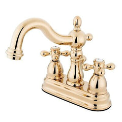 Kingston Brass KB1602AX Heritage 4-Inch Centerset Lavatory Faucet with Metal ...