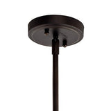 Kichler Everly 19.75" Kitchen Bell Pendant in Olde Bronze&#174;, 1-Light Clear S