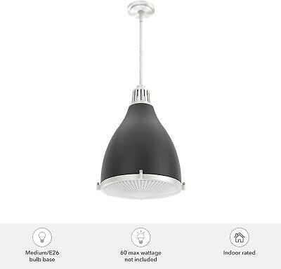 Hunter - Bluff View 3-light Matte Black, Medium Size Pendant Flat Black