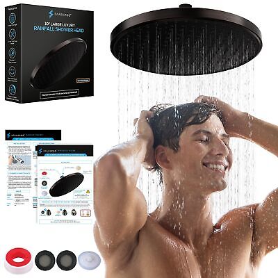 SparkPod 10 Inch Rectangle Rain Shower Head - Ceiling or Wall Mount Rainfall ...