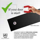 | Door Kick Plate - Anodized Aluminum - Satin Nickel Finish - Magnetic Mount ...