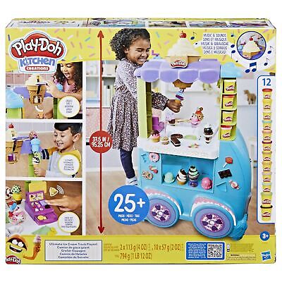 Play-Doh Kitchen Creations Ultimate Ice Cream Truck Toy Playset, Food Truck T...