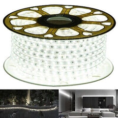 110V Daylight White Led Strip Light Outdoor 131.2ft 40m 6000K Led Rope Lights...