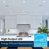 Feit Electric LED 4 Inch Recessed Lights Retrofit with E26 Adaptor, High Outp...