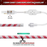 Shine Decor Candy Cane LED Rope Light for Christmas, 360&#176; Rope Lighting -4F