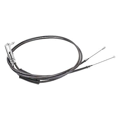 POWER JAMES 43.0" Smoky Black Stainless Steel Braided Idle Throttle Cable 45 ...