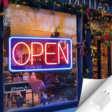 LED Neon Open Sign for Business with Adapter,16.5"x 9" Adjustable Brightness ...