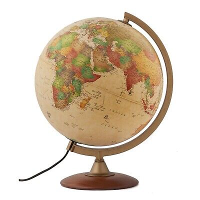 Waypoint Geographic Journey Globe, 12" Illuminated Antique Ocean-Style World ...