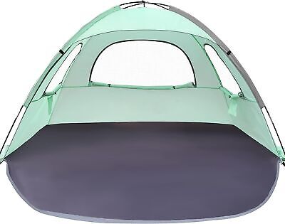 WhiteFang Beach Tent Anti-UV Portable Sun Shade Shelter for 3/4/6 Person, Ext...