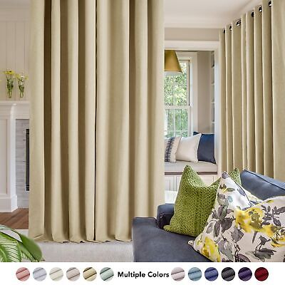 Deconovo Linen 100% Blackout Grommet Curtains for Bedroom and Living Room,Bei...