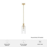 Hunter - Gatz 1-light Alturas Gold, Mini Pendant Light, Dimmable, Modern Styl...