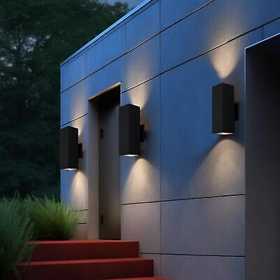 Up and Down Lights Outdoor Wall Lights, RGB LED Dusk to Dawn Outdoor Lighting...