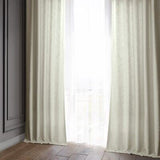 HPD Half Price Drapes Classic Semi Sheer Faux Linen Curtains for Living Room ...