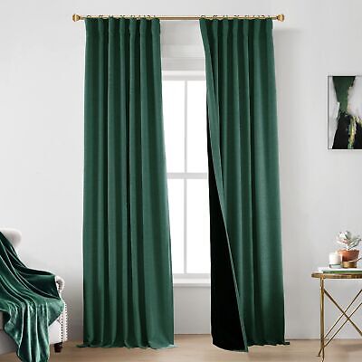 PANELSBURG Army Green Curtains for Living Room Modern Organic 2 Panels Blacko...