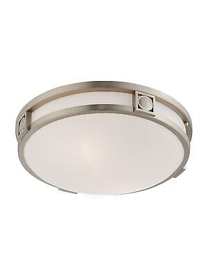 Livex Lighting 4487-91 Titania 2-Light Ceiling Mount, Brushed Nickel