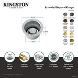 Kingston Brass BS2002 Made to Match Extended Disposal Flange, Polished Brass,...