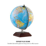 Waypoint Geographic Odyssey Plus Globe, 12" Blue Ocean-Style World Globe, Up-...