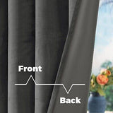 BGment Grey Velvet Curtains 120 Inches Long for Living Room, Thermal Insulate...