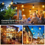 LED Outdoor String Lights Patio - 120FT Dimmable Hanging Light with Remote, 3...