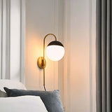 Modway Stellar 1-Light Wall Sconce in Opal Satin Brass 7 x 9.5 x 20 Brown