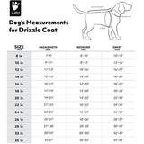 Hurtta Drizzle Coat, Dog Raincoat, Raven, 20 in 1