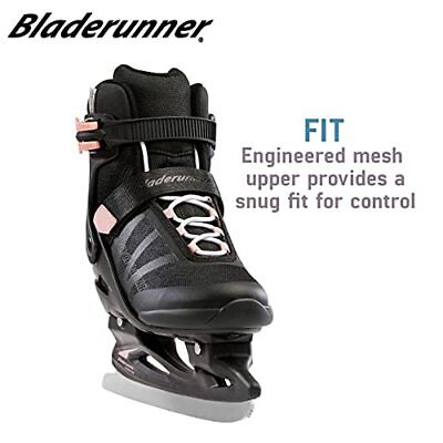 Rollerblade Bladerunner Ice Igniter Womens, Black and Rose 7, BLACK/ROSE GOLD