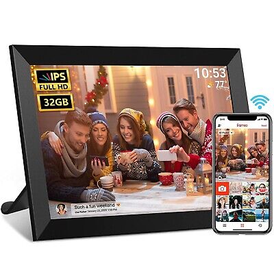 FRAMEO Digital Photo Frame, 10.1 Inch WiFi Digital Picture Frame with 1280x80...