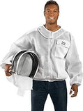 Bees & Co K84 Ultralight Beekeeper Jacket with Fencing Veil, XXL, Crystal White