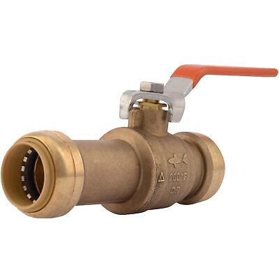 SharkBite 1 Inch Slip Ball Valve, Push to Connect Brass Plumbing Fitting, PEX...