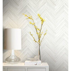 York Wallcoverings PSW1287RL Beige Hermosa Herringbone Peel and Stick Wallpaper