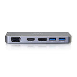 C2G USB-C 7-in-1 Dual Display MST Docking Station with HDMI, DisplayPort, VGA...