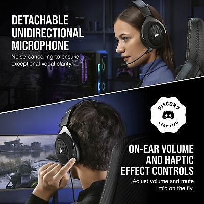 Corsair HS60 HAPTIC Stereo Gaming Headset with Haptic Bass - Taction Technolo...