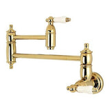 Kingston Brass KS3102PL Restoration Pot Filler, Polished Brass, 20 x 2.63 x 8