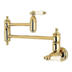 Kingston Brass KS3102PL Restoration Pot Filler, Polished Brass, 20 x 2.63 x 8