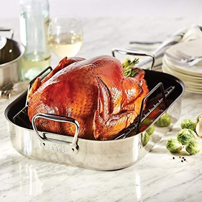 All-Clad Specialty Stainless Steel Large Roaster with Nonstick, Silver