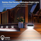 Solar Outdoor Deck Lights: 10Pack 30LED Fence Solar Step Outside Lights Water...