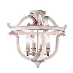 Warehouse of Tiffany Momali 20 Inch Antique Semi Flush Mount with 4 Light