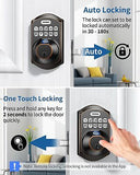 TEEHO TE002W Fingerprint Door Lock: Keyless Entry Smart Deadbolt Lock for Fro...