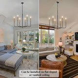 ETONIMERR Modern Farmhouse Chandelier Light Fixture Ceiling Hanging, 6-Light ...