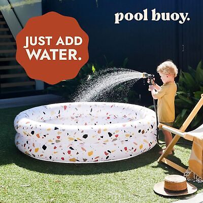 Pool Buoy Round Inflatable Pool with Storage Bag - Premium Outdoor Swimming P...