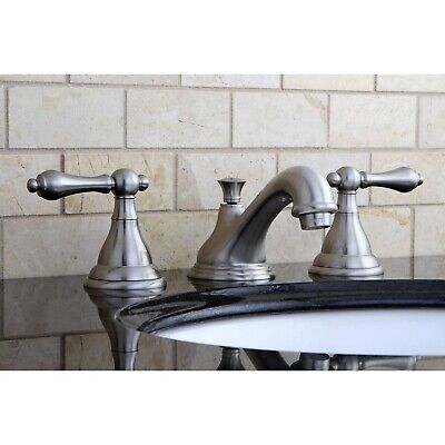 Kingston Brass KS5568AL Widespread Lavatory Faucet with Metal Lever Handle, 4...