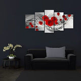 Red Rose Canvas Pictures Wall D&#233;cor for Living Room Bedroom Black and White