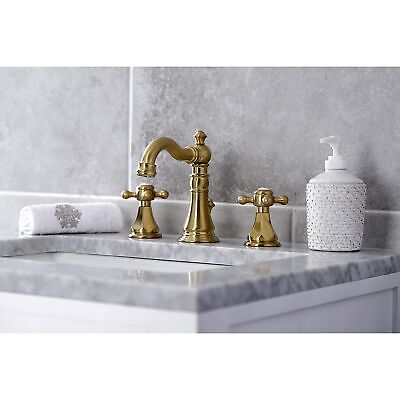 Kingston Brass FSC1973BX Metropolitan Widespread Bathroom Faucet, Brushed Bra...