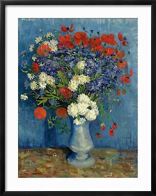 ART.COM Wall Giclee Print Still Life: Vase with Cornflowers and Poppies, 1887...