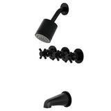 Kingston Brass KBX8130DX Concord Tub and Shower Faucet, Matte Black, 7.13 x 1...