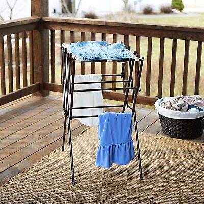 Household Essentials 5175 Collapsible Expandable Metal Clothes Drying Rack, A...