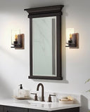 Kira Home Sedona 9" Modern Rustic Wall Sconce + Seeded Glass Cylinder Shade, ...