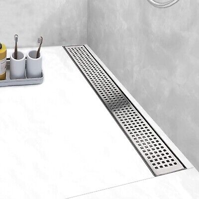 Linear Shower Drain, Shower Drain 28 inch with Removable Grate Cover, Profess...