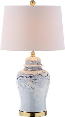 JONATHAN Y JYL3010A Wallace 26" Ceramic LED Table Lamp Traditional Blue/White