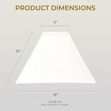 Royal Designs Square Sharp Corner Basic Lamp Shade, White, 6 x 18 x 13